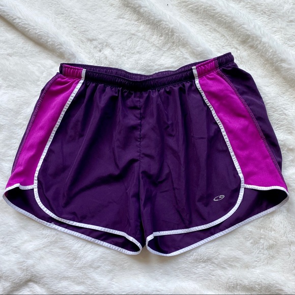 champion athletics purple shorts